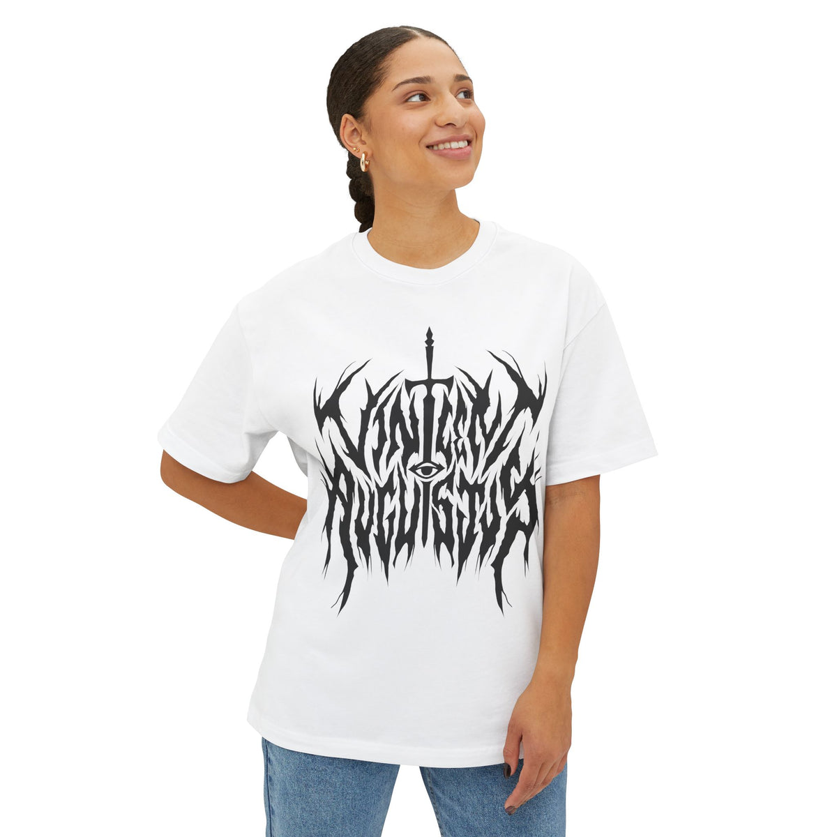 Vincent Augustus Drip Logo on Boxy Oversized