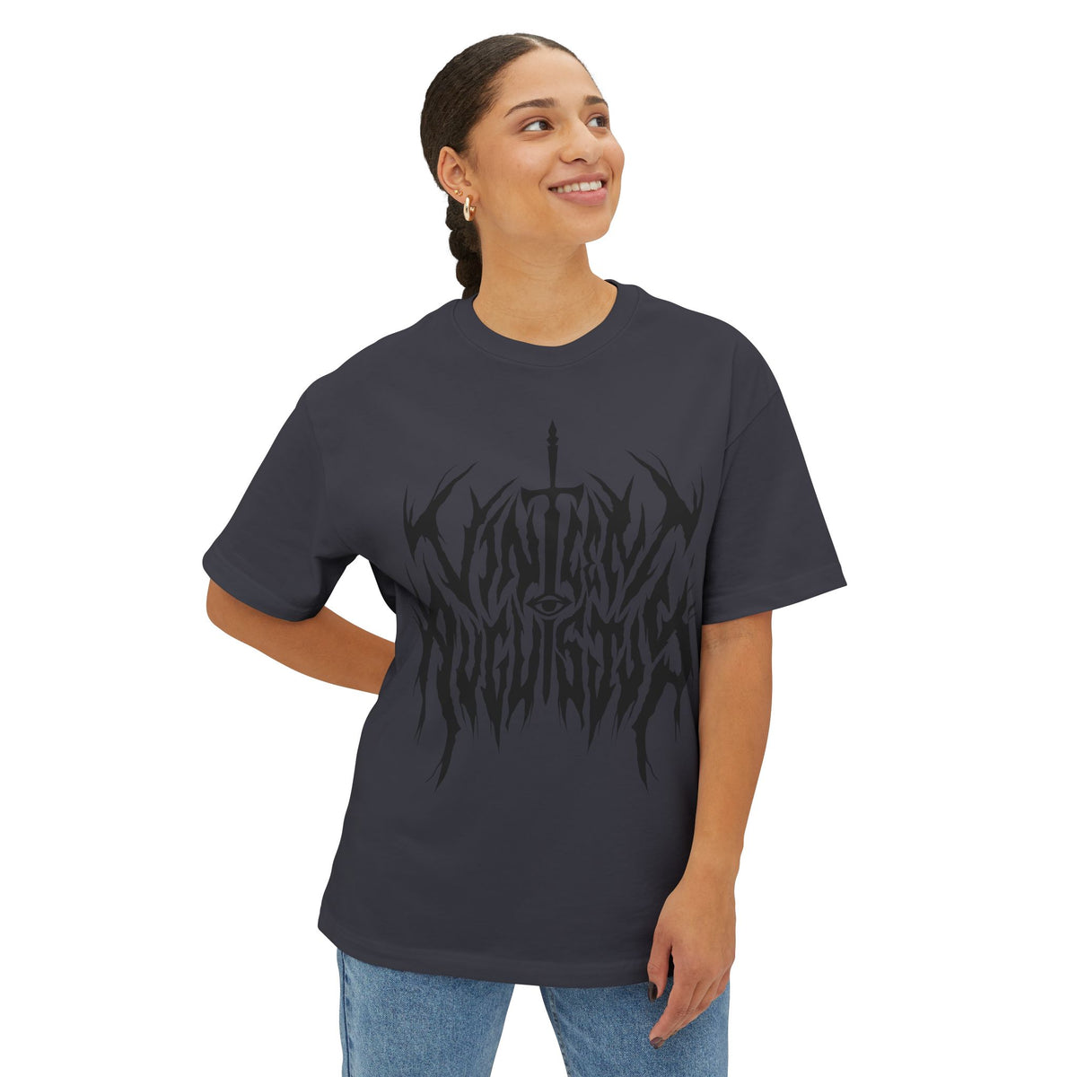 Vincent Augustus Drip Logo on Boxy Oversized