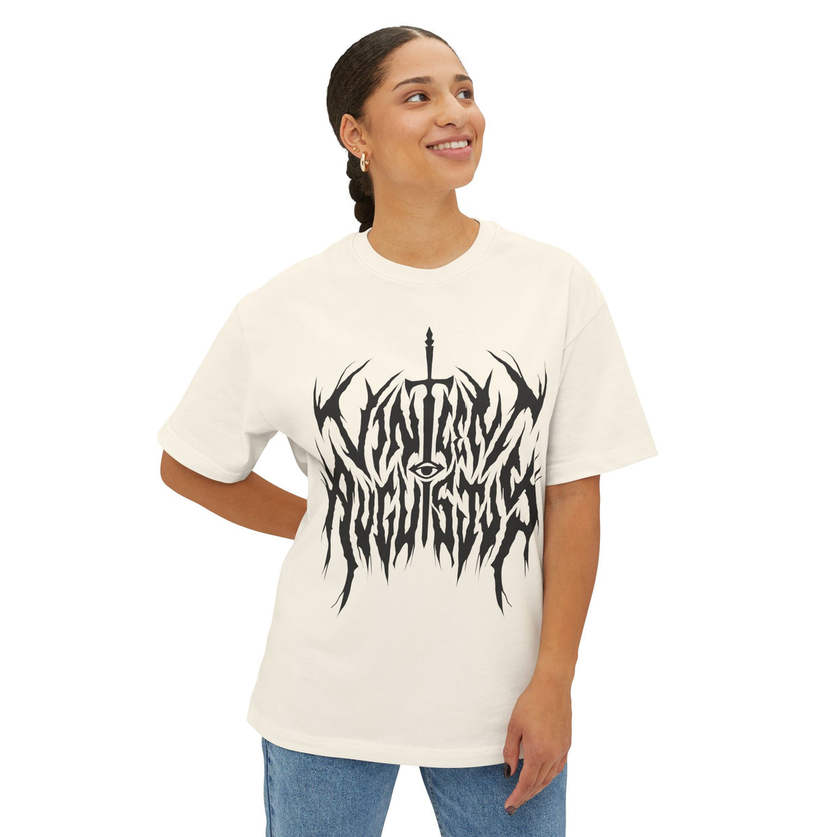 Vincent Augustus Drip Logo on Boxy Oversized