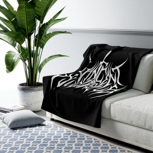 Vincent Augustus Sharp Logo Sherpa Blanket